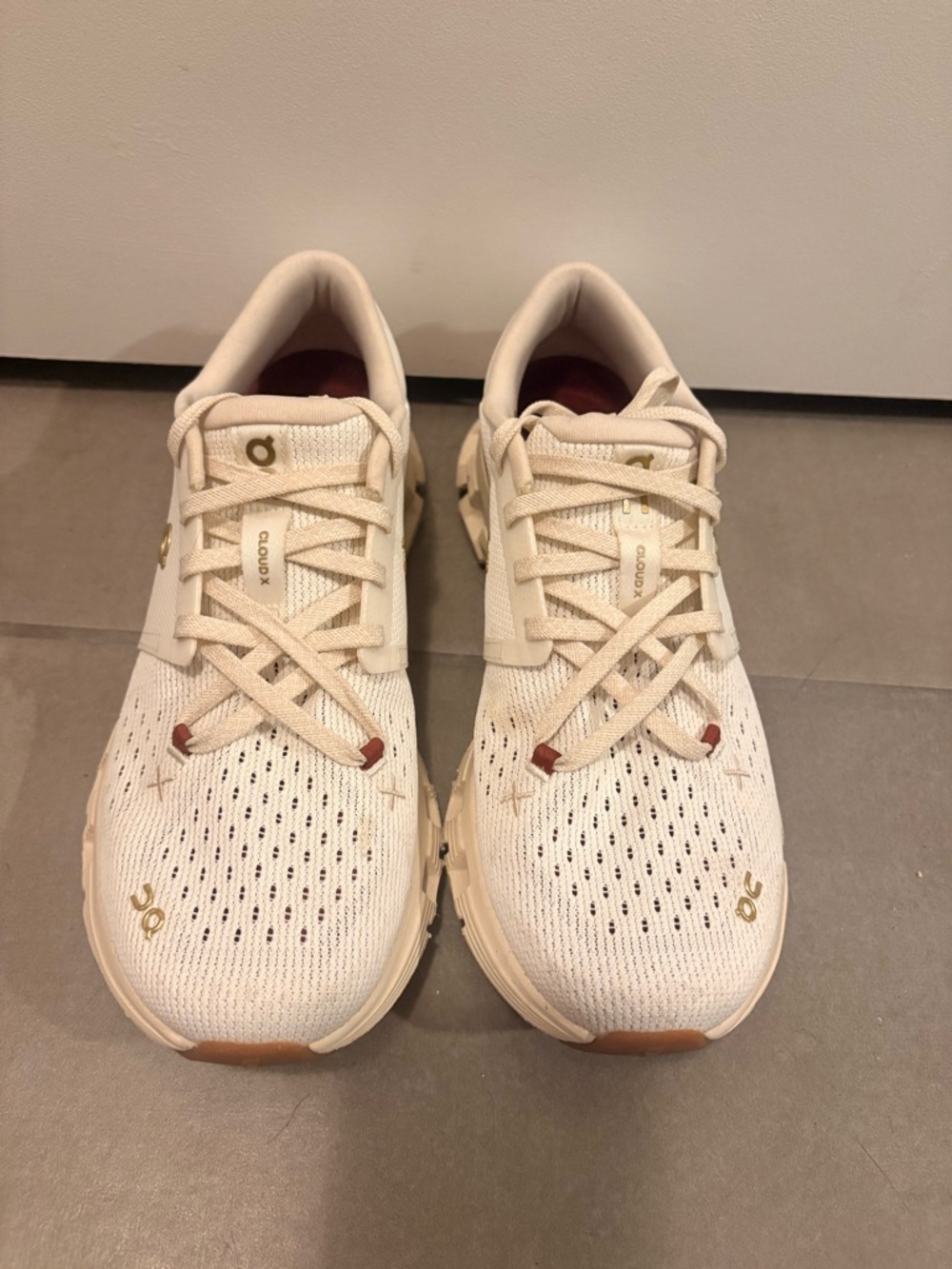On Running Women's Cloud X2 Cream / Tan Athletic Sneakers